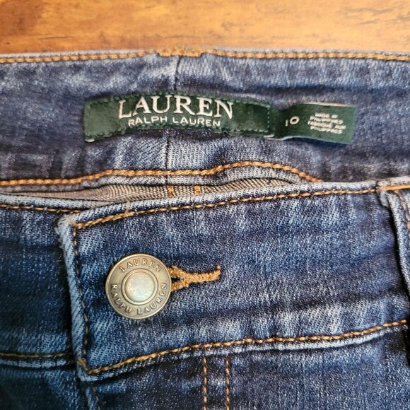 Lauren Ralph Lauren Jeans Womens 10 Premier Straight Medium Dark Stretch Denim - Picture 4 of 13